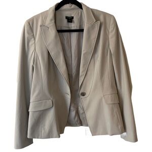 Ann Taylor Size 10 Taupe Gray Neutral Blazer.
